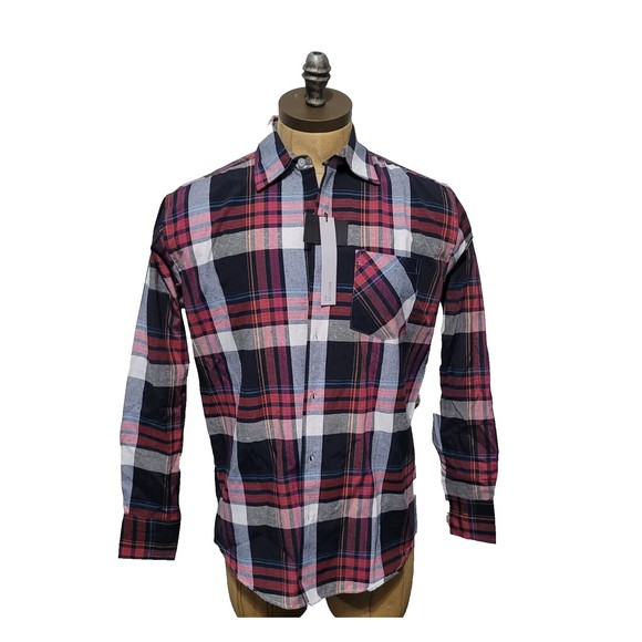 Living Concepts Other - NWT Living Concepts Man Shirt Mens M Plaid Long Sleeve Button Up Academi…